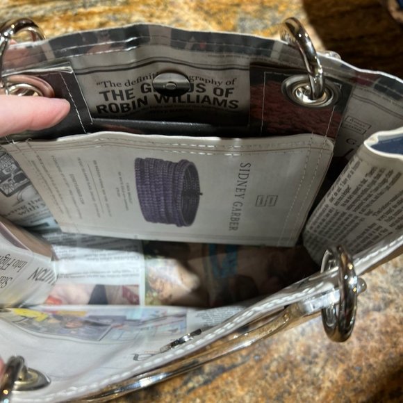 NWT Couture Planet The Coco Recycled Newspaper Bags - Picture 7 of 8